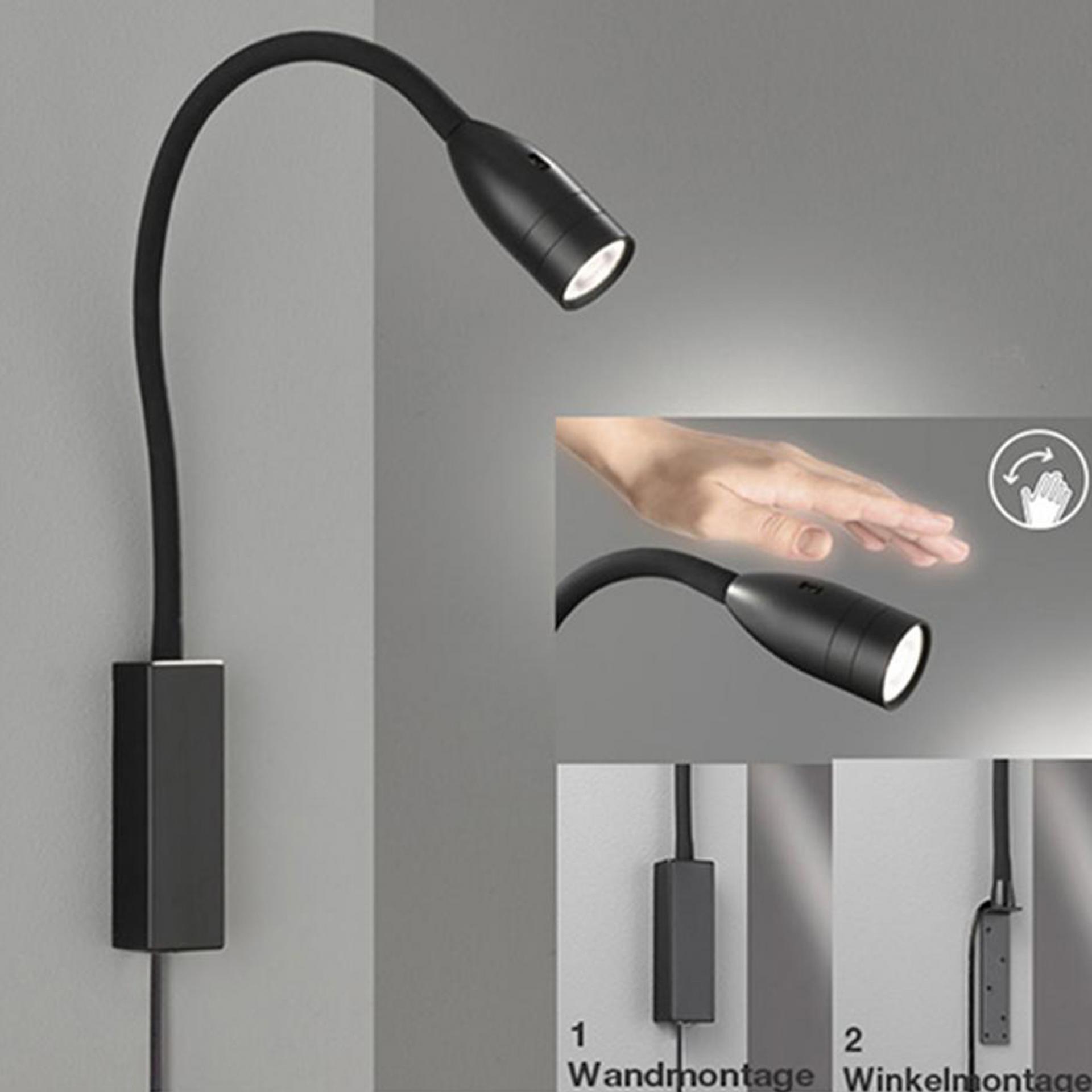 Strak vormgegeven ronde bedlamp ODI | zwart