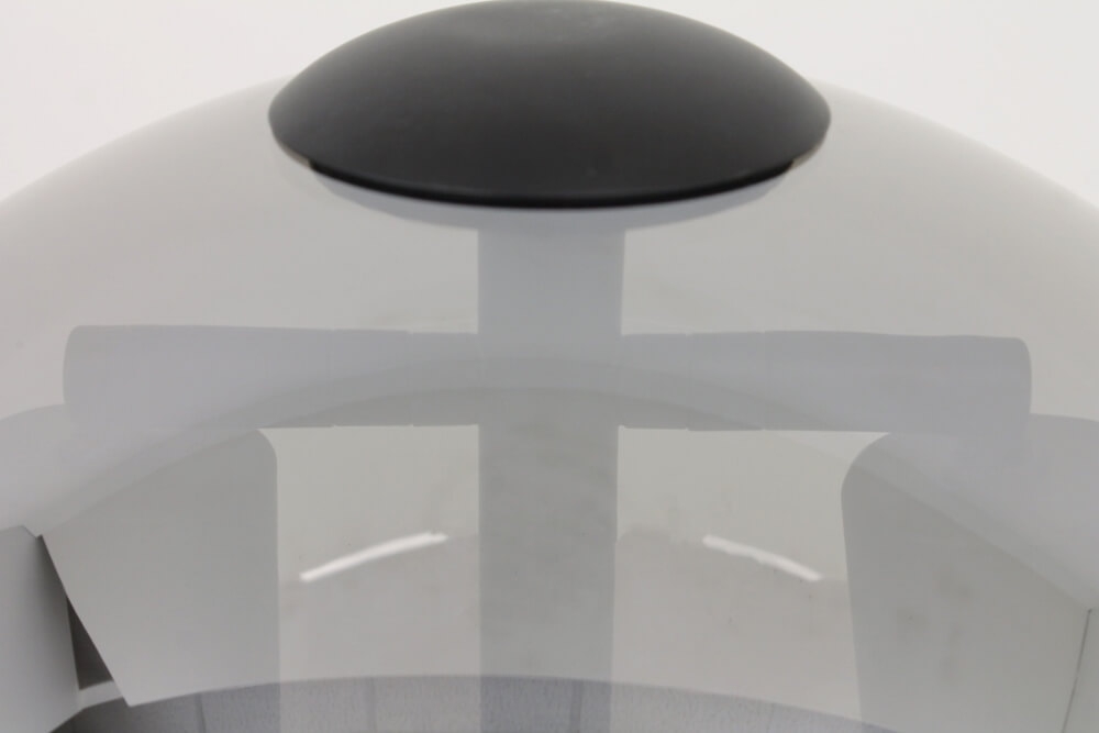 Sfeervolle zwarte tafellamp SICANO metallic smoke zwart | Ø 30 cm