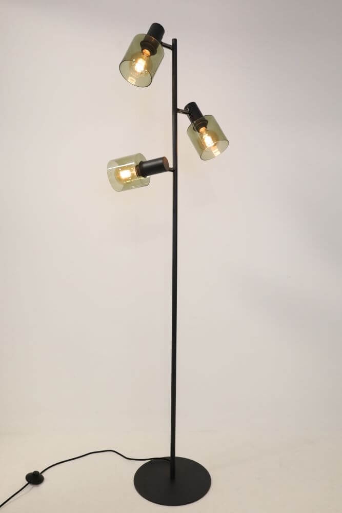 Vloerlamp YAMAS 3-lichts | Groen glas Ø 12 cm