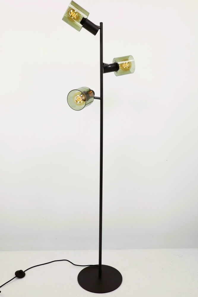 Vloerlamp YAMAS 3-lichts | Groen glas Ø 12 cm