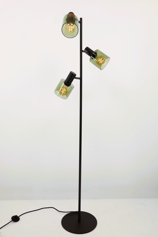 Vloerlamp YAMAS 3-lichts | Groen glas Ø 12 cm