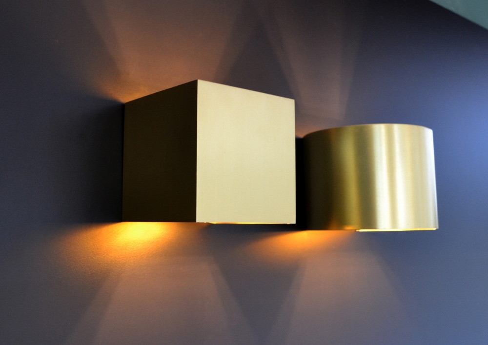 Wandlamp JUDE met verstelbare lichtbundel | Goud vierkant