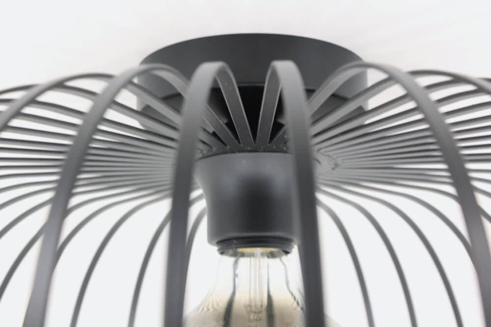 Sierlijke draad plafondlamp BOLERO zwart | Ø 50 cm