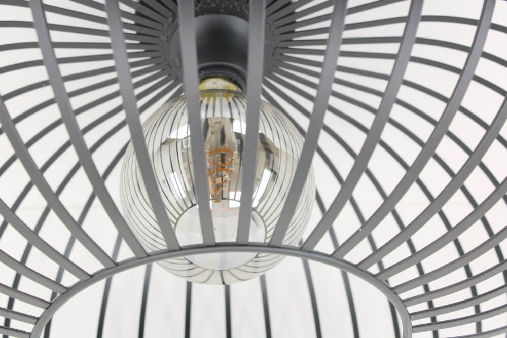 Sierlijke draad plafondlamp BOLERO zwart | Ø 50 cm