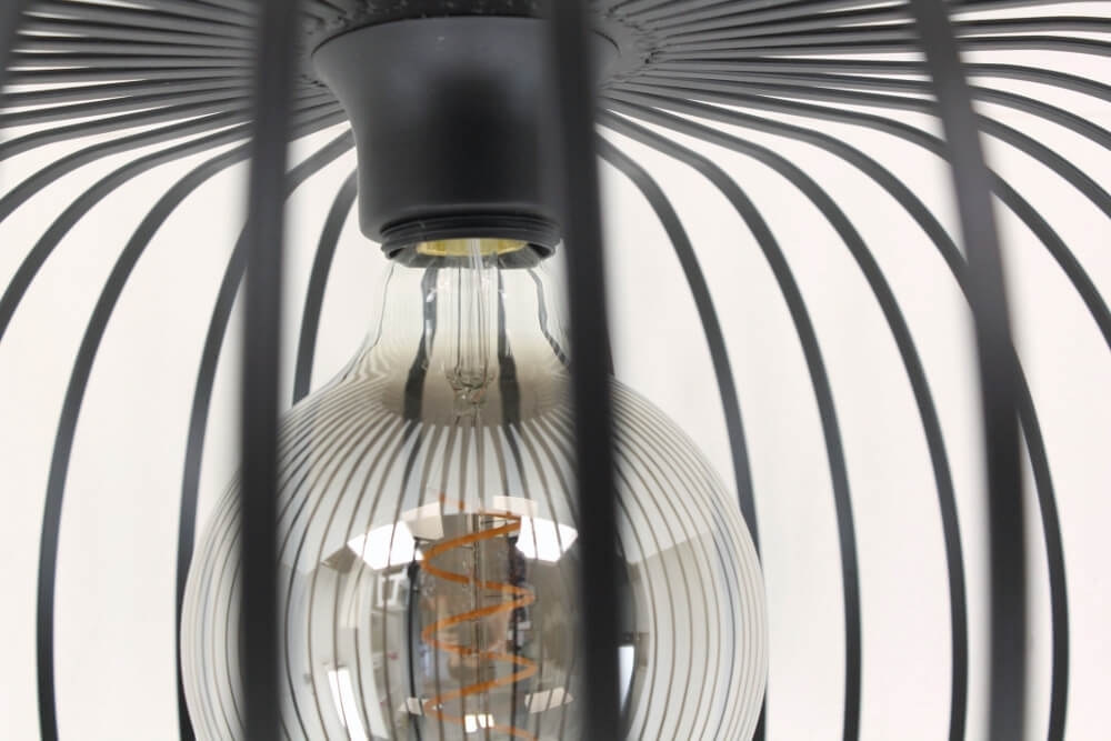 Sierlijke draad plafondlamp BOLERO zwart | Ø 50 cm
