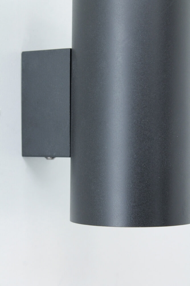 Ronde wandlamp ZITA I LED 2-lichts | Zwart met goud