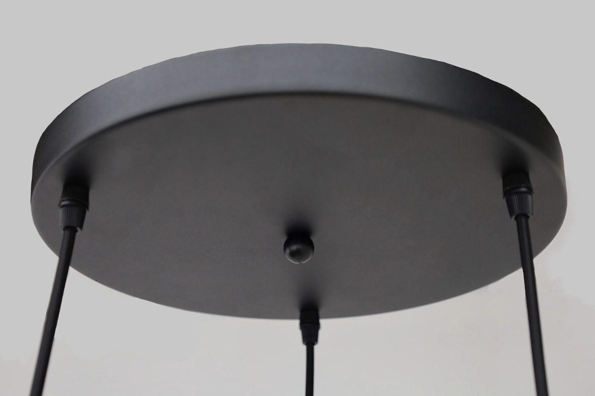Stijlvolle hanglamp DONATO 3-lichts rond | Mokka / Amber