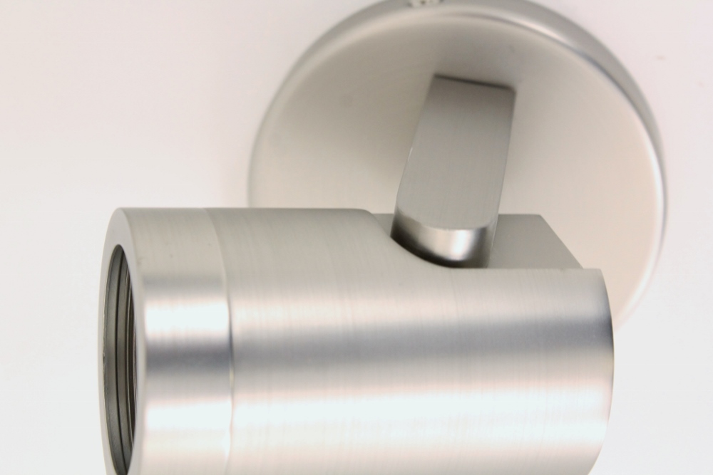 Stijlvolle strakke 1-lichts opbouwspot SCOOP rond | Staal