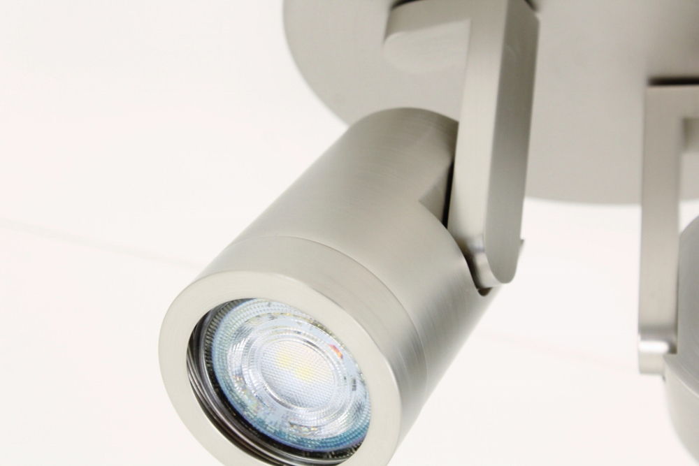 Stijlvolle strakke 2-lichts opbouwspot SCOOP rond | Staal