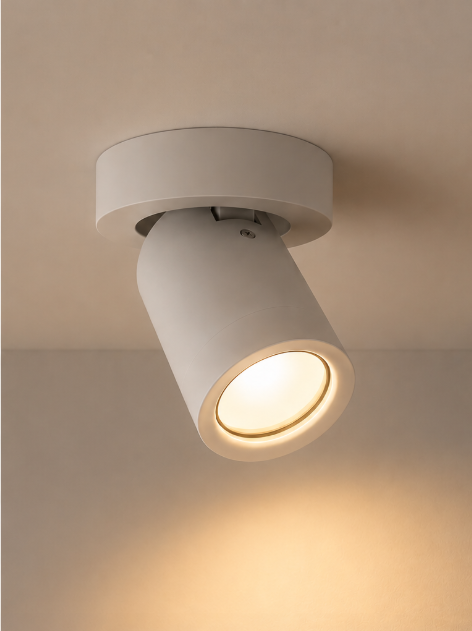 Strakke opbouwspot LEXI 1L IP44 | Wit