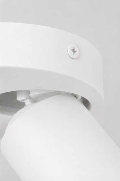 Strakke opbouwspot LEXI 2-lichts rond IP44 | Wit