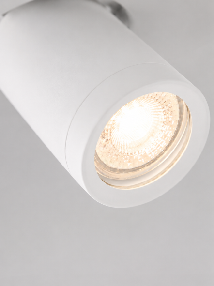 Strakke opbouwspot LEXI 2-lichts balk IP44 | Wit