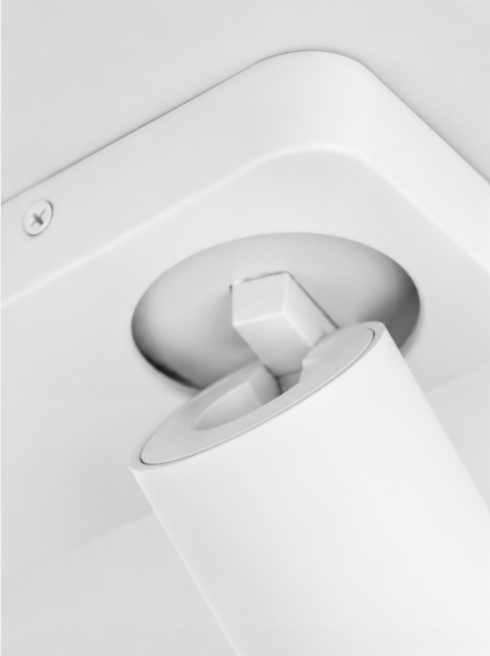 Strakke opbouwspot LEXI 2-lichts balk IP44 | Wit
