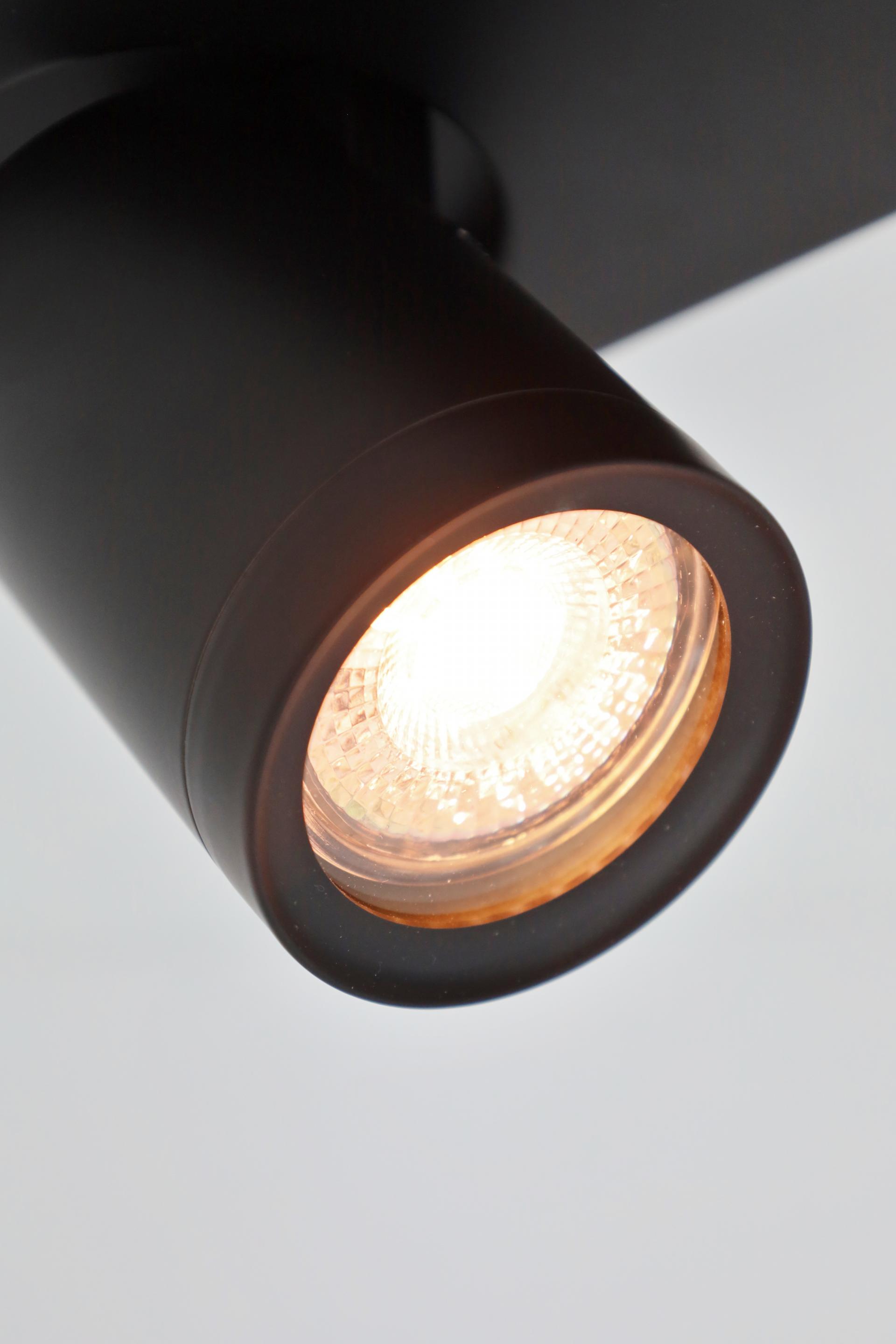 Strakke opbouwspot LEXI 2-lichts balk IP44 | Zwart