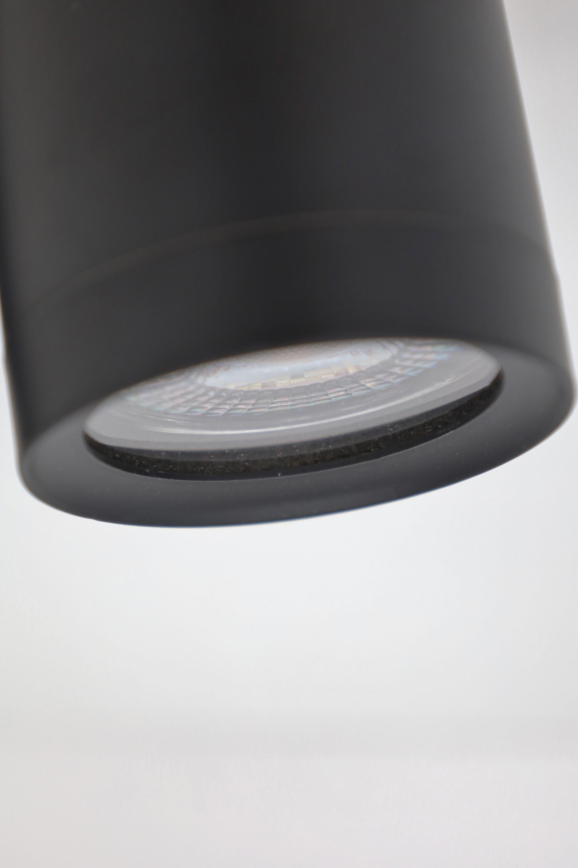 Strakke opbouwspot LEXI 2-lichts balk IP44 | Zwart
