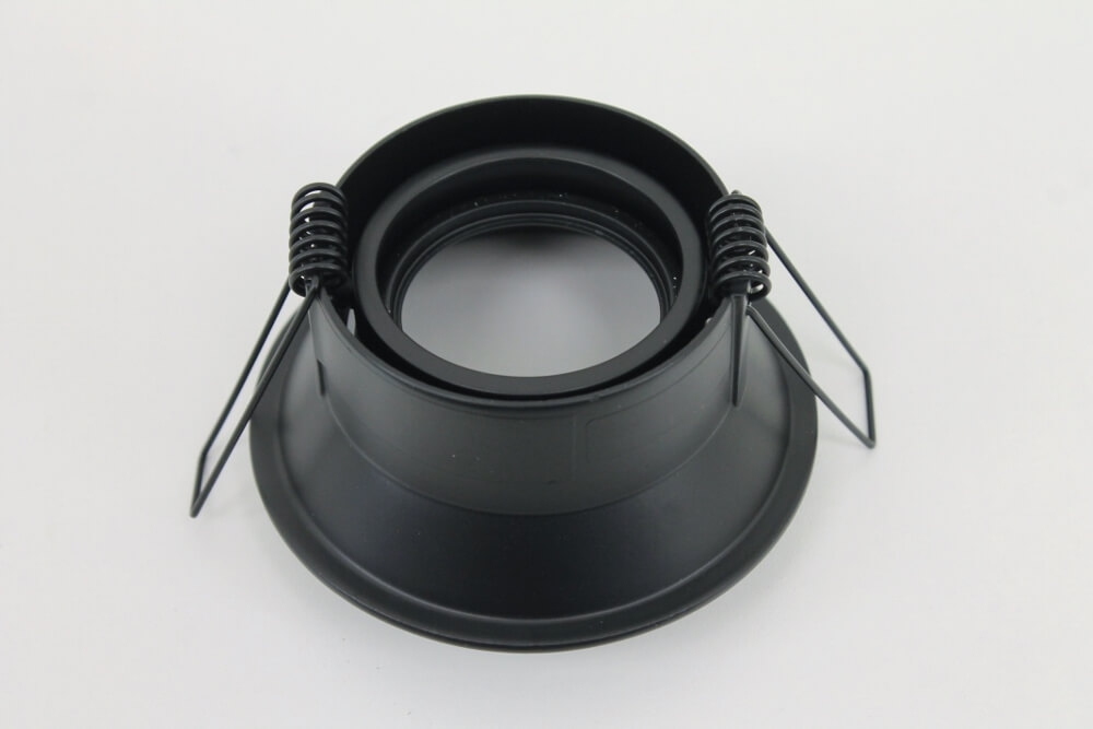 Ronde verdiepte zwarte inbouwspot TRIMLESS | Kantelbaar 9,3 cm