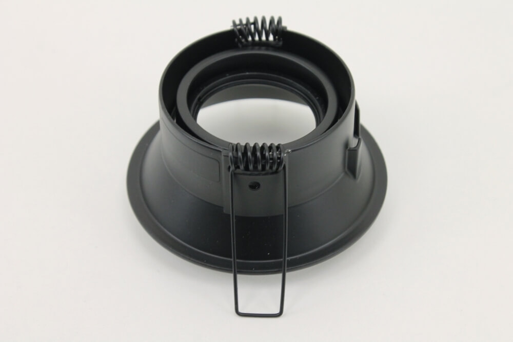 Ronde verdiepte zwarte inbouwspot TRIMLESS | Kantelbaar 9,3 cm