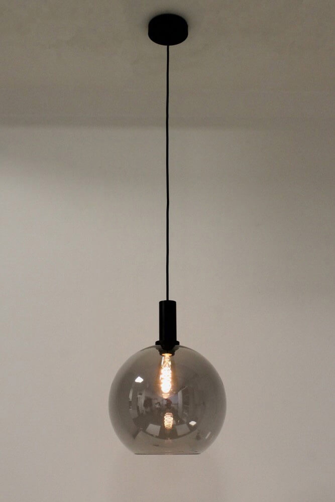 Sfeervolle hanglamp SONDRA licht smoke zwart | Ø 30 cm