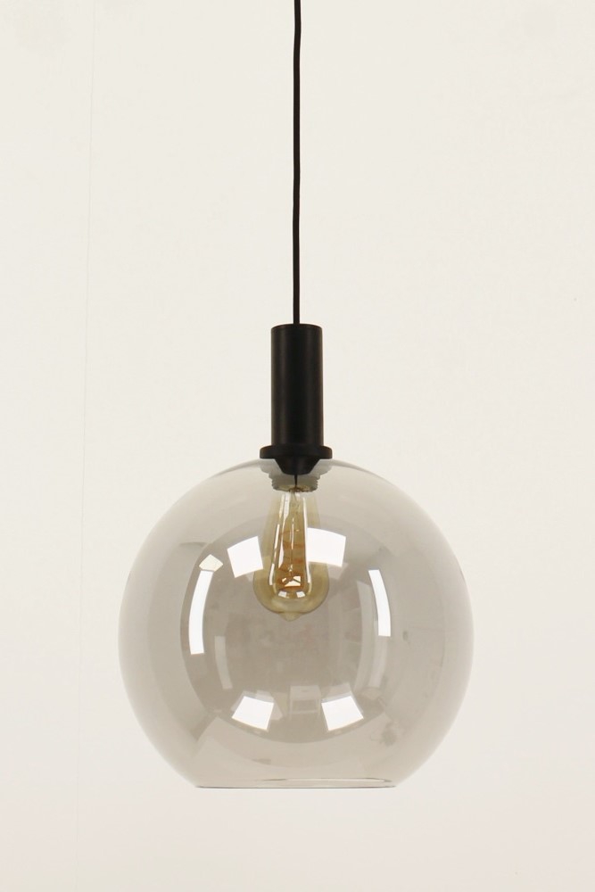 Sfeervolle hanglamp SONDRA licht smoke zwart | Ø 30 cm