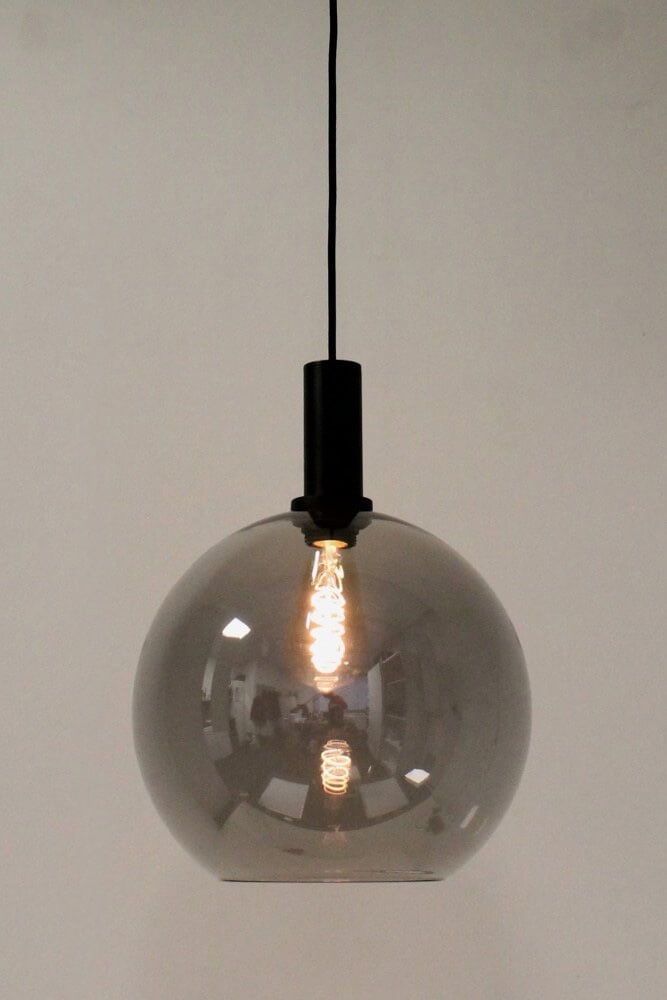 Sfeervolle hanglamp SONDRA licht smoke zwart | Ø 30 cm