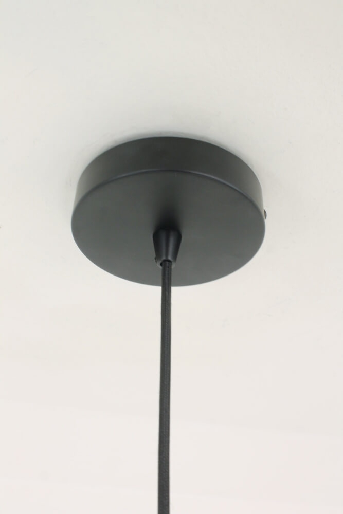 Sfeervolle hanglamp SONDRA licht smoke zwart | Ø 30 cm