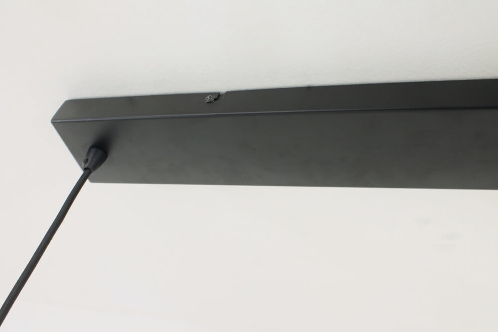 Hanglamp SONDRA licht smoke zwart op balk 120 cm | 3x glas Ø 30 cm