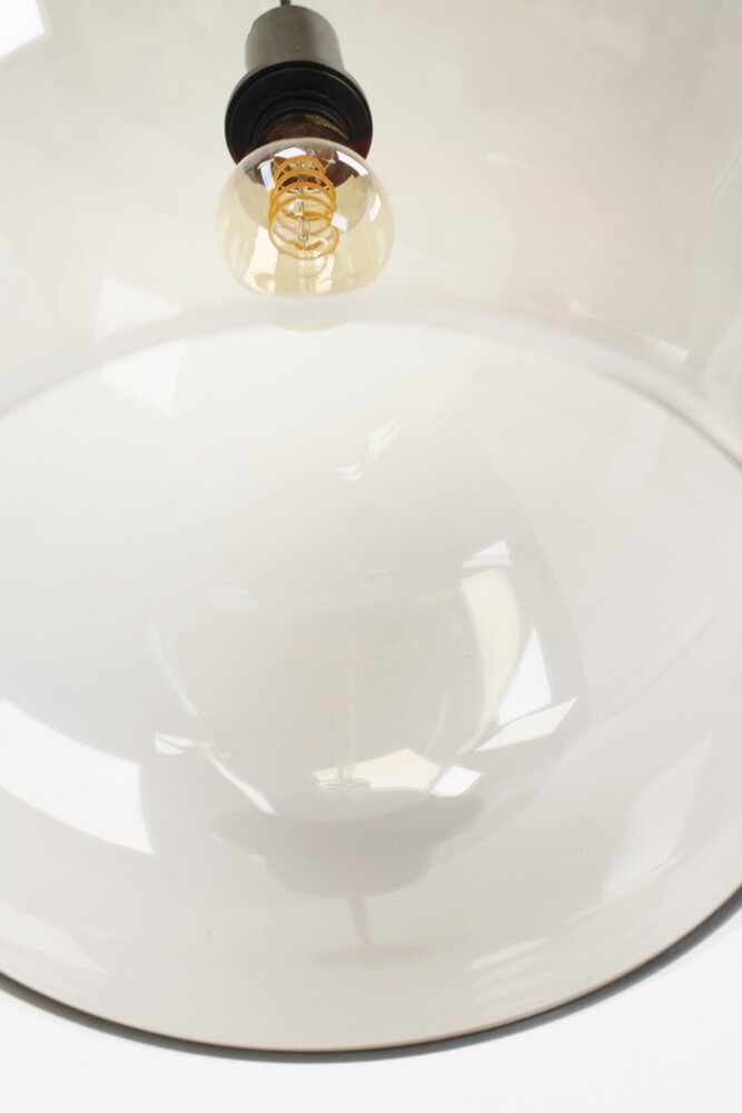 Sfeervolle hanglamp SONDRA licht smoke zwart | Ø 40 cm