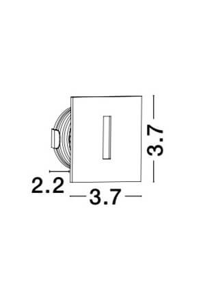 Trapverlichting / Inbouw minimalistische wandlamp NORA LED | Zwart