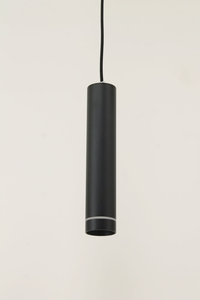 Koker hanglamp RUNNY 30 cm voor LUNA spanningsrail | Zwart met glas