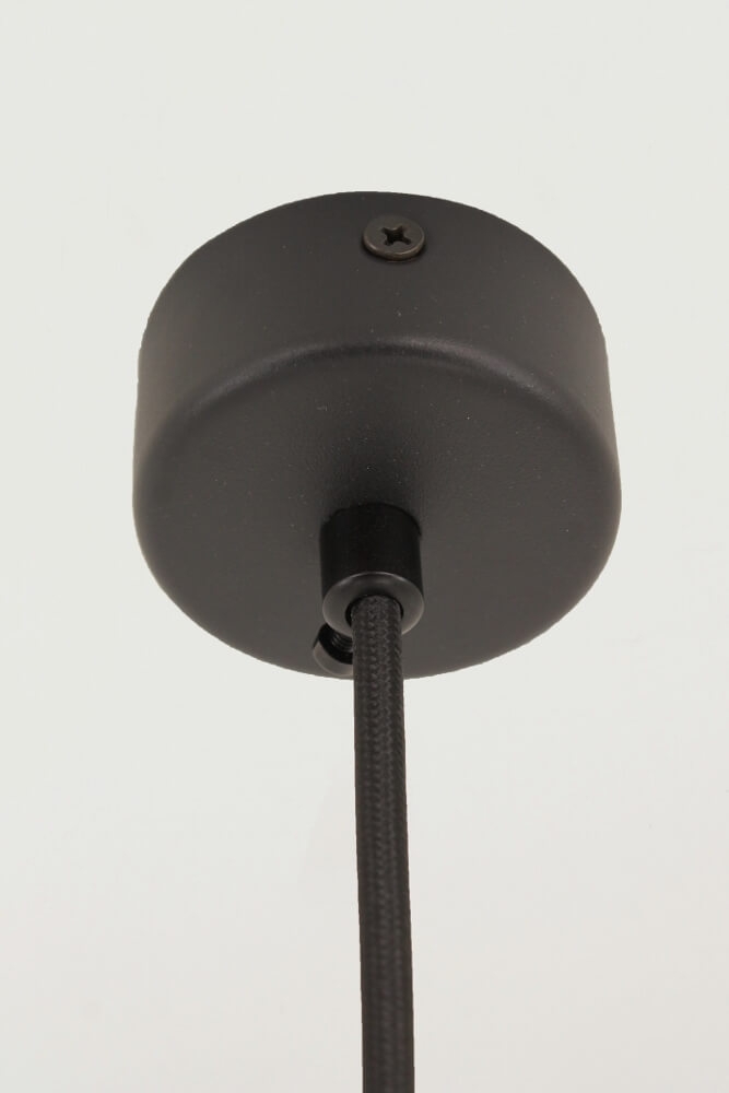 Minimalistische koker hanglamp RUNNY 30 cm | Zwart