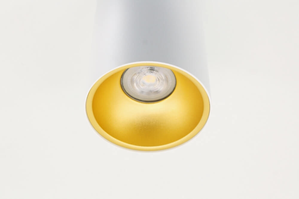 Plafondlamp / Opbouwspot ZUMA DEEP 1-lichts rond | Wit / Goud