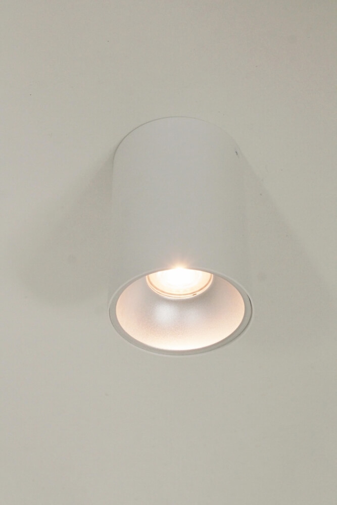 Plafondlamp / Opbouwspot ZUMA DEEP 1-lichts rond | Wit / Zilver