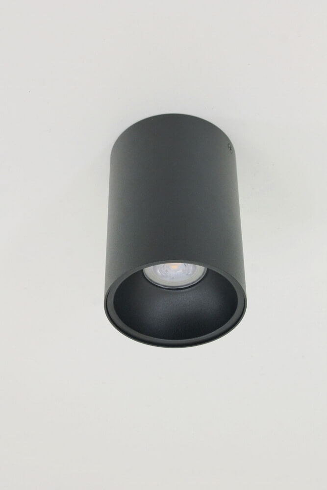 Plafondlamp / Opbouwspot ZUMA DEEP 1-lichts rond | Zwart