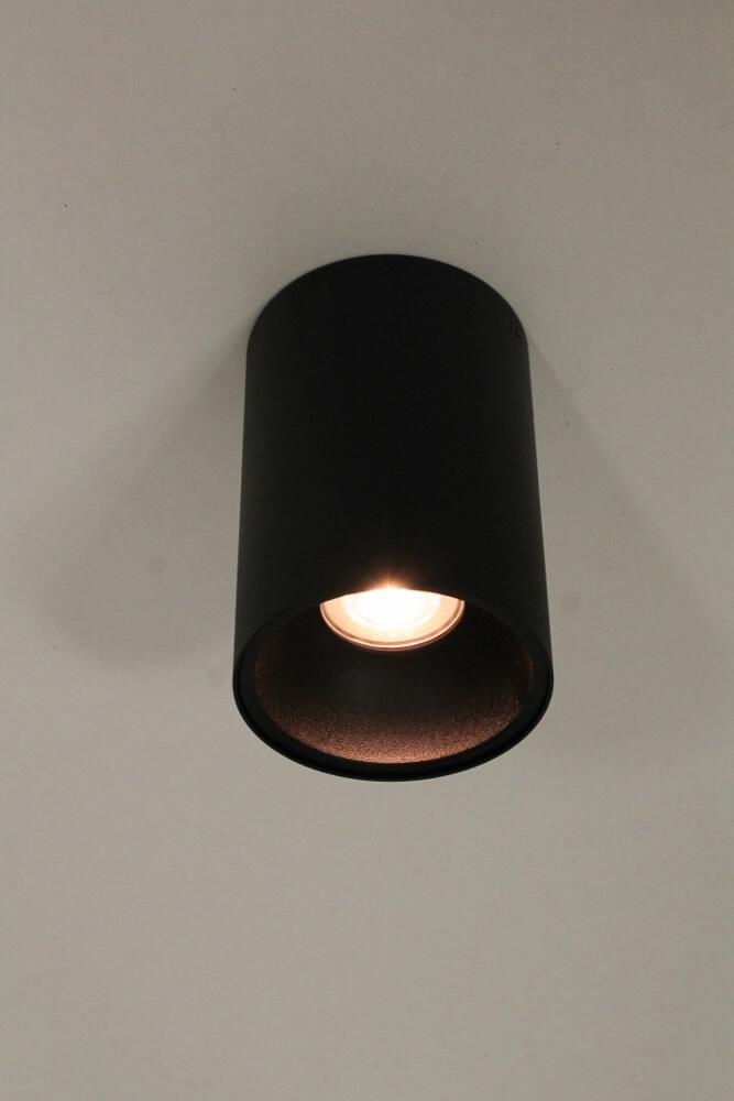 Plafondlamp / Opbouwspot ZUMA DEEP 1-lichts rond | Zwart