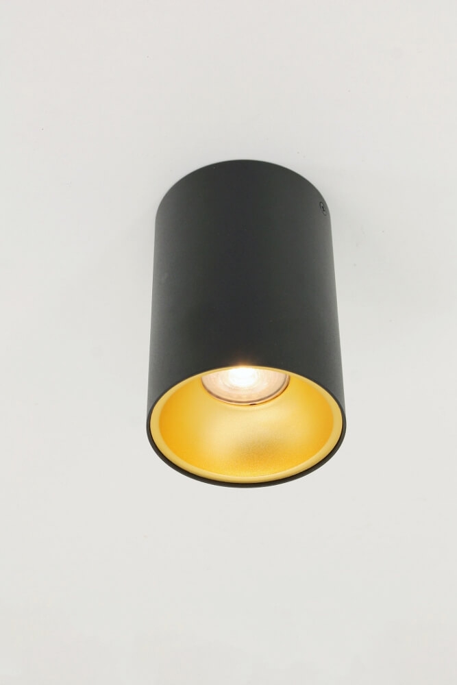Plafondlamp / Opbouwspot ZUMA DEEP 1-lichts rond | Zwart