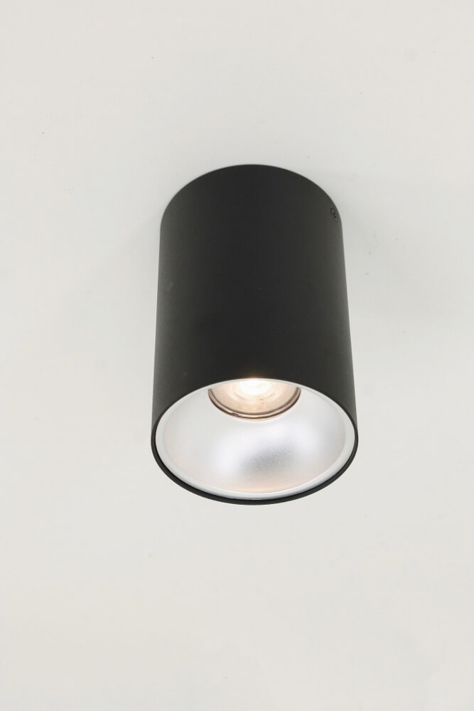Plafondlamp / Opbouwspot ZUMA DEEP 1-lichts rond | Zwart
