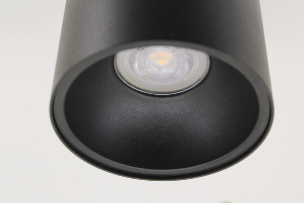 Plafondlamp / Opbouwspot ZUMA DEEP 1-lichts rond | Zwart