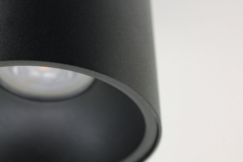 Plafondlamp / Opbouwspot ZUMA DEEP 1-lichts rond | Zwart