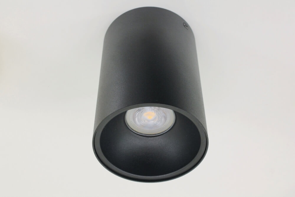 Plafondlamp / Opbouwspot ZUMA DEEP 1-lichts rond | Zwart