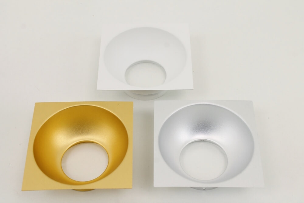 Plafondlamp / Opbouwspot ZUMA DEEP 1-lichts vierkant | Wit / Zilver