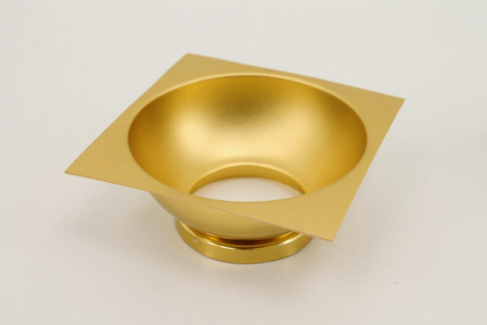Plafondlamp / Opbouwspot ZUMA DEEP 1-lichts vierkant | Zwart / Goud