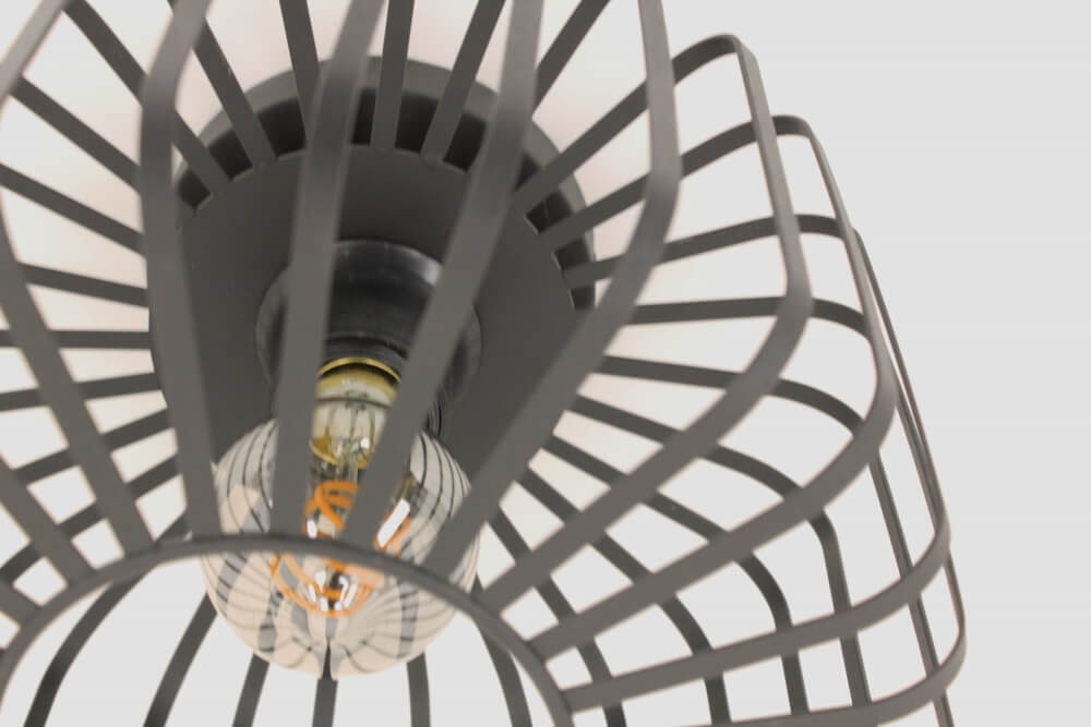 Sierlijke draad plafondlamp STALLO zwart | Ø 25 cm