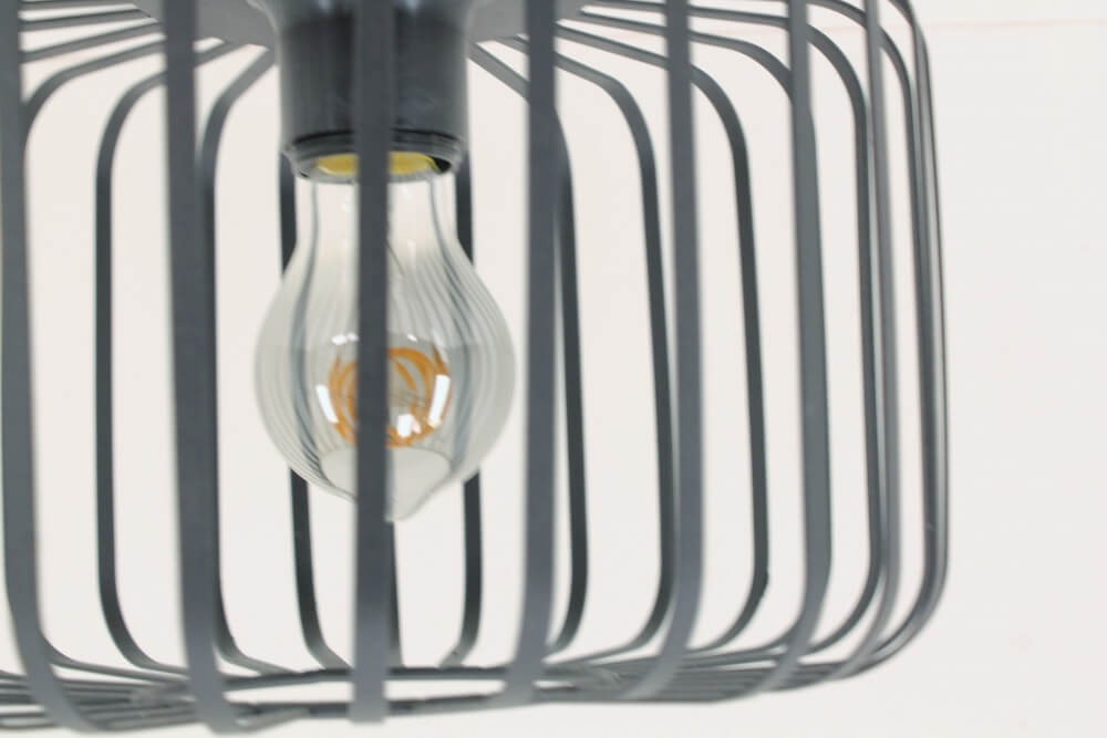Sierlijke draad plafondlamp STALLO zwart | Ø 25 cm