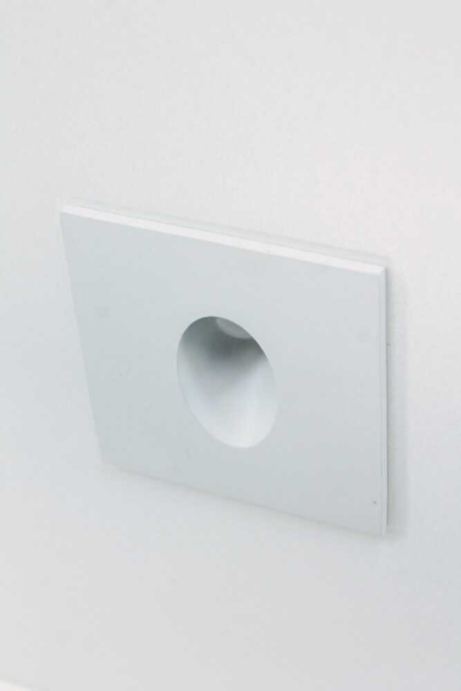 Trapverlichting / Inbouw wandlamp JENA LED warm wit | Vierkant