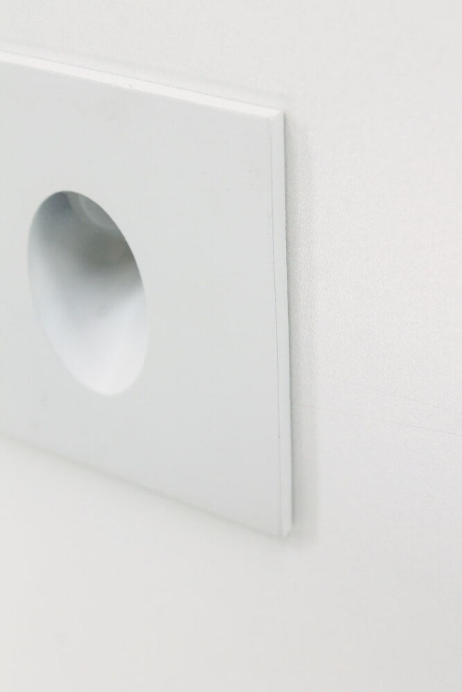 Trapverlichting / Inbouw wandlamp JENA LED warm wit | Vierkant