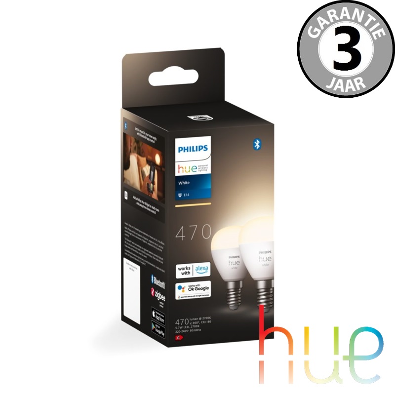 Philips Hue White E14 Duopack kogel