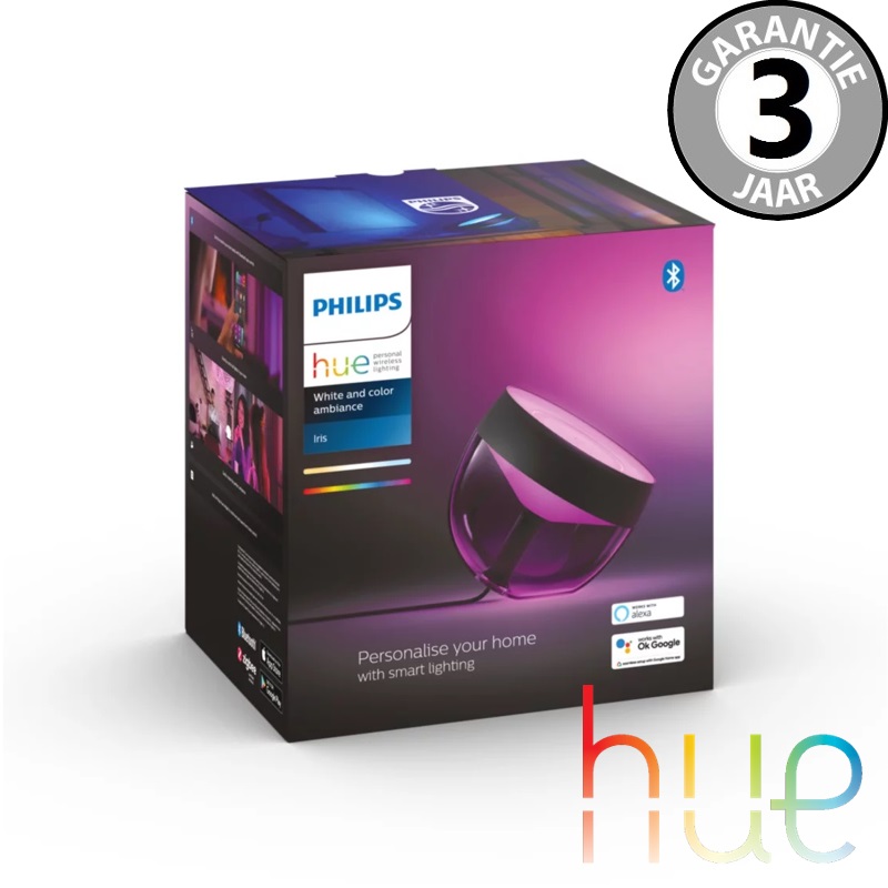 Philips Hue Iris White en Color tafellamp | Zwart