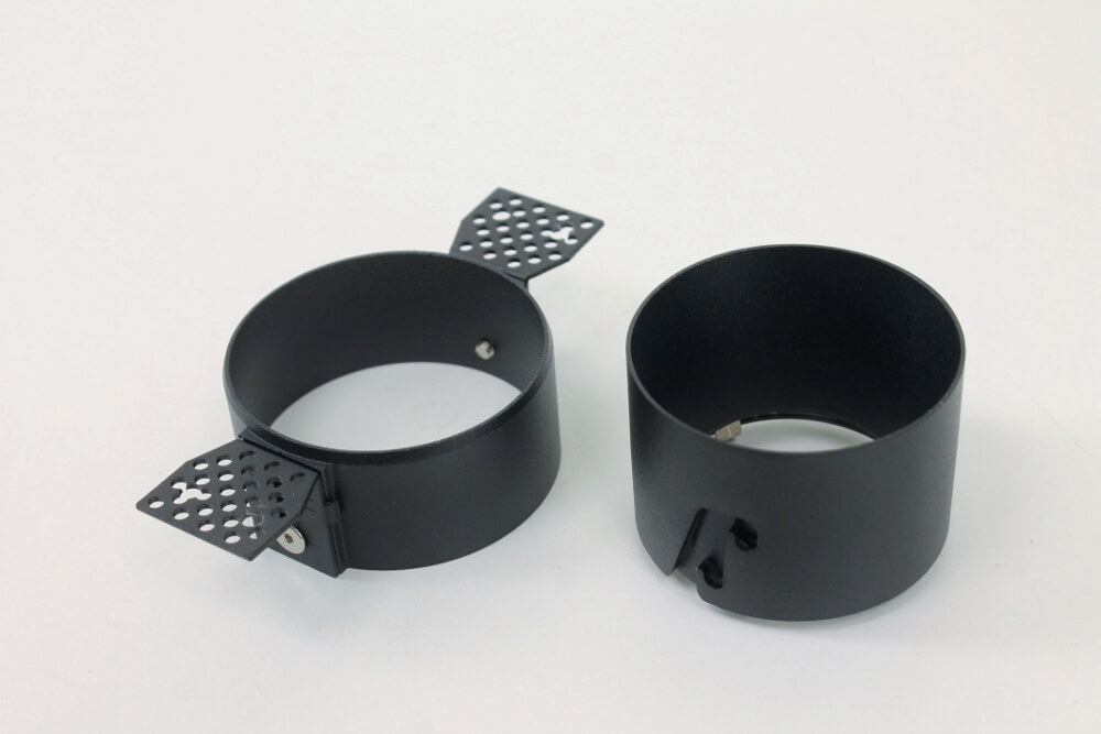 Zwarte ronde inbouwspot TRIMLESS FIXED GU10 | verstelbare stucrand