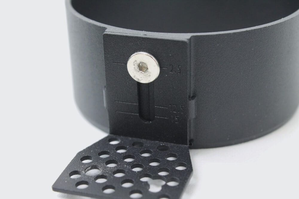 Zwarte ronde inbouwspot TRIMLESS FIXED GU10 | verstelbare stucrand