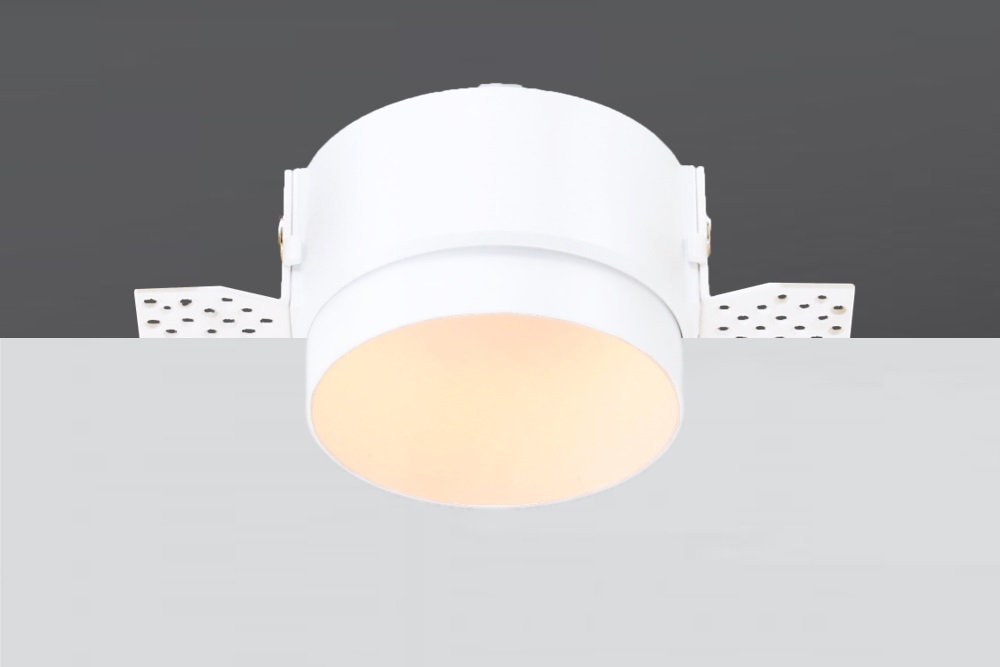Witte ronde inbouwspot TRIMLESS FIXED GU10 | verstelbare stucrand